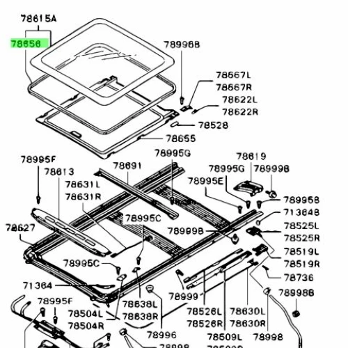 車のサンルーフシーリングストリップ,三菱モンテロパジェロ3 4 mk3 mk4 v60 v70 v80 v90 2000-2020,oe mr523599