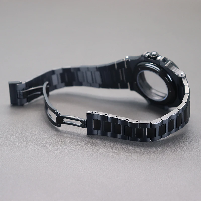 Set di braccialetti per orologi da uomo neri da 40mm in acciaio inossidabile 316L per Seiko NH35 NH34 NH36 NH38 movimento 30.8mm parti del quadrante