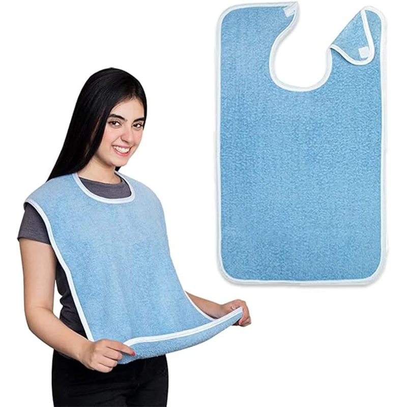 Baberos Premium para adultos, Baberos Unisex para adultos, paño lavable para comer, Baberos grandes reutilizables para mujeres, hombres, ancianos, protectores de ropa para personas mayores
