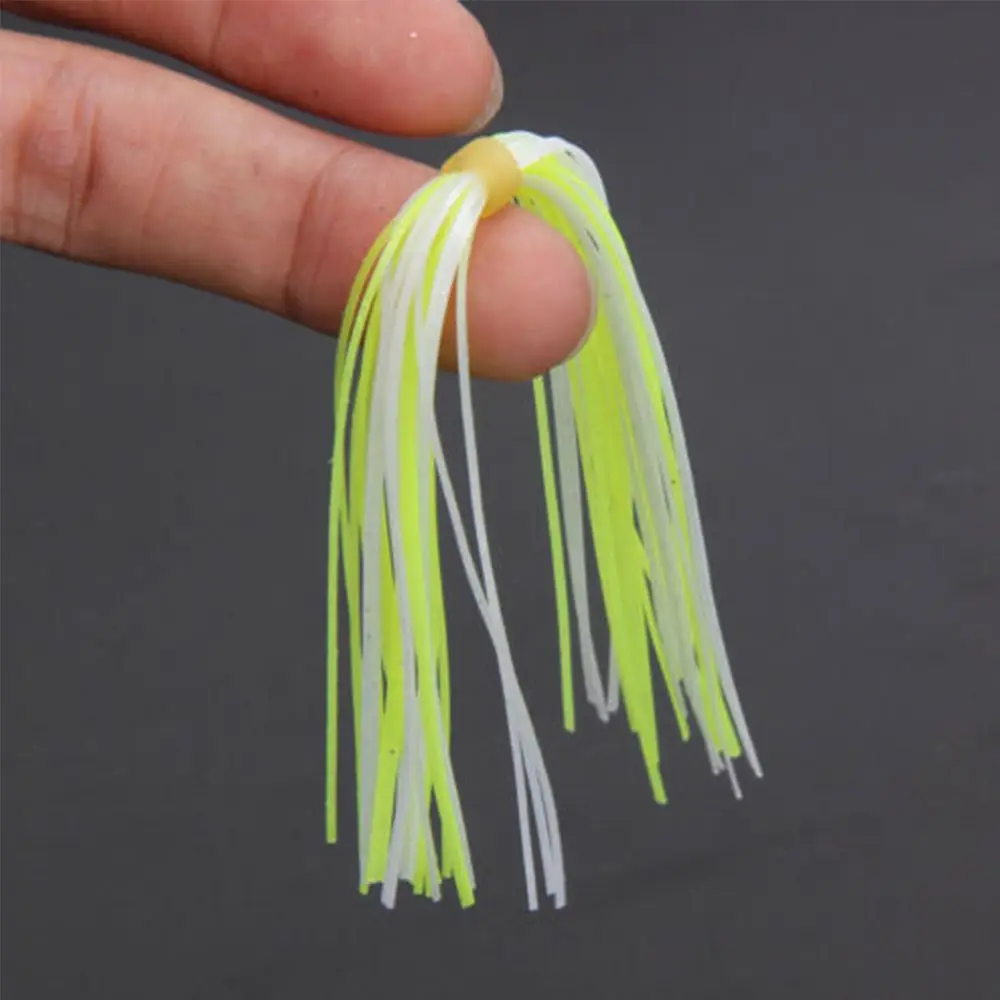 50 Pcs Durable Artificial Lifelike Jig Bait Soft Fishing Lures Beard Windless Rubber Squid Silicone Skirts view 5