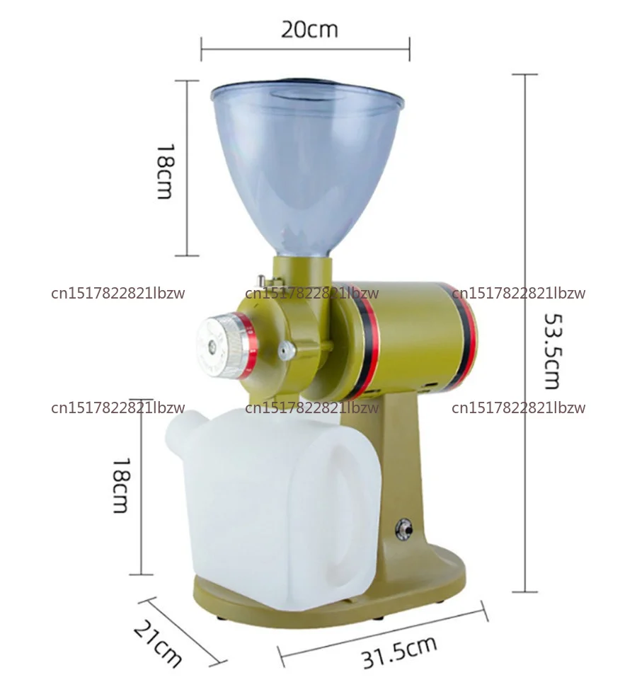 Coffee bean grinder with electric teeth, single-piece Italian flat-blade coffee bean grinder for grinding powder, tea grinder