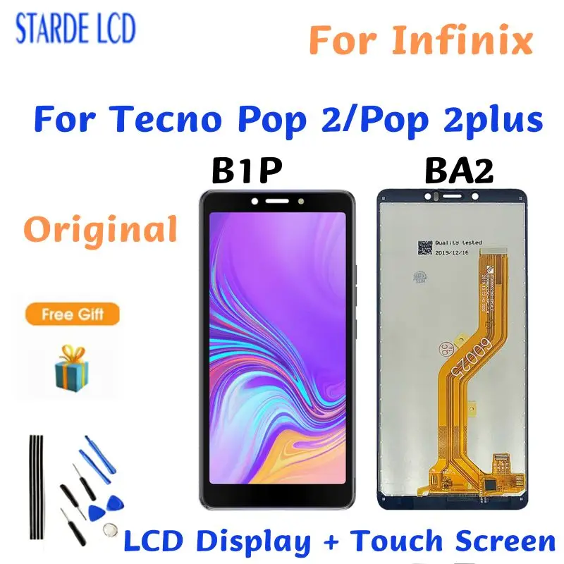 

High quality LCD For infinix Tecno Pop 2 B1P LCD Display Touch Screen Assembly For Tecno Pop 2plus BA2 RB8S Replacement parts