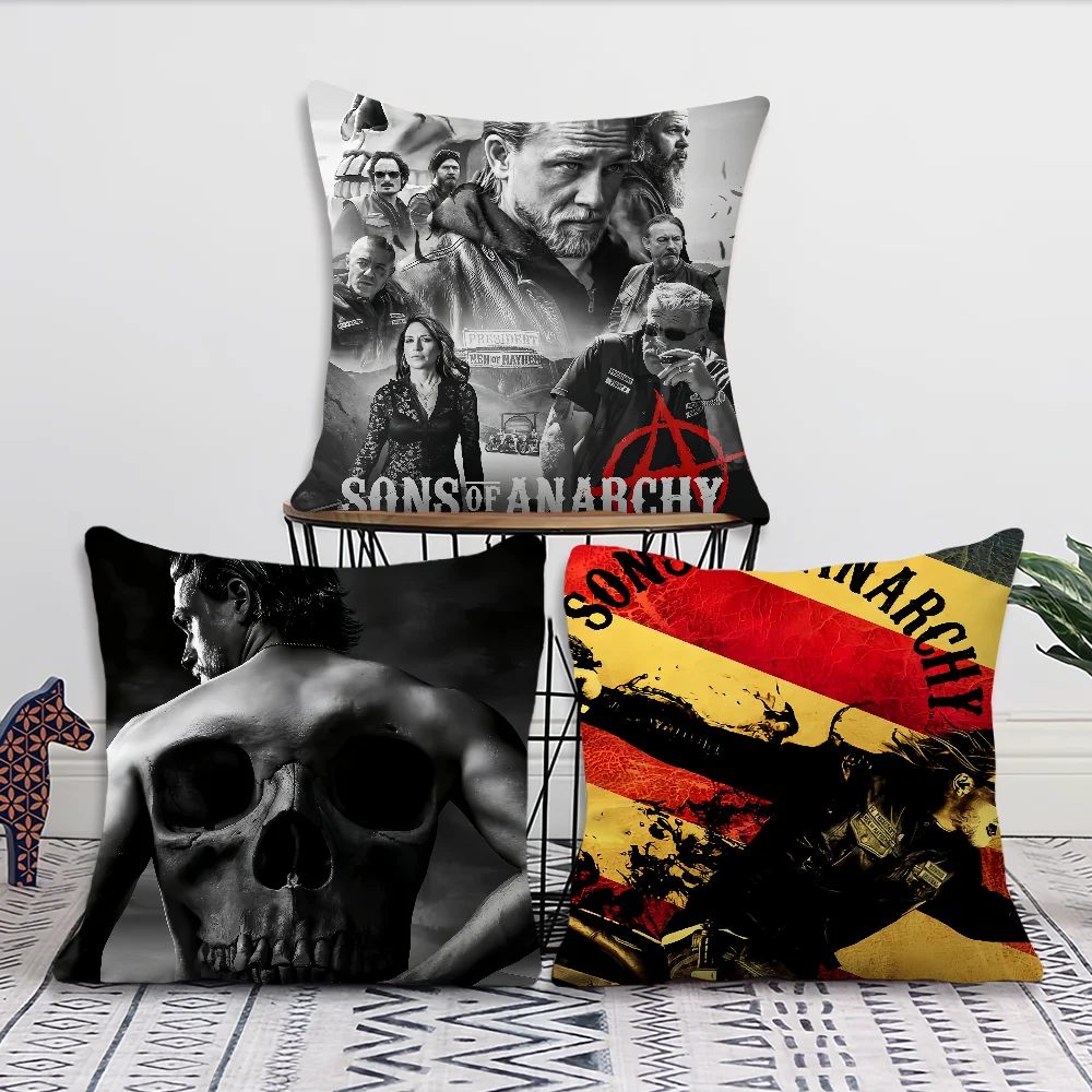 TV S-Sons of A-Anarchy Comfortable soft Pillow Case for Sofa Living Room Home office Decor and Protective Covers