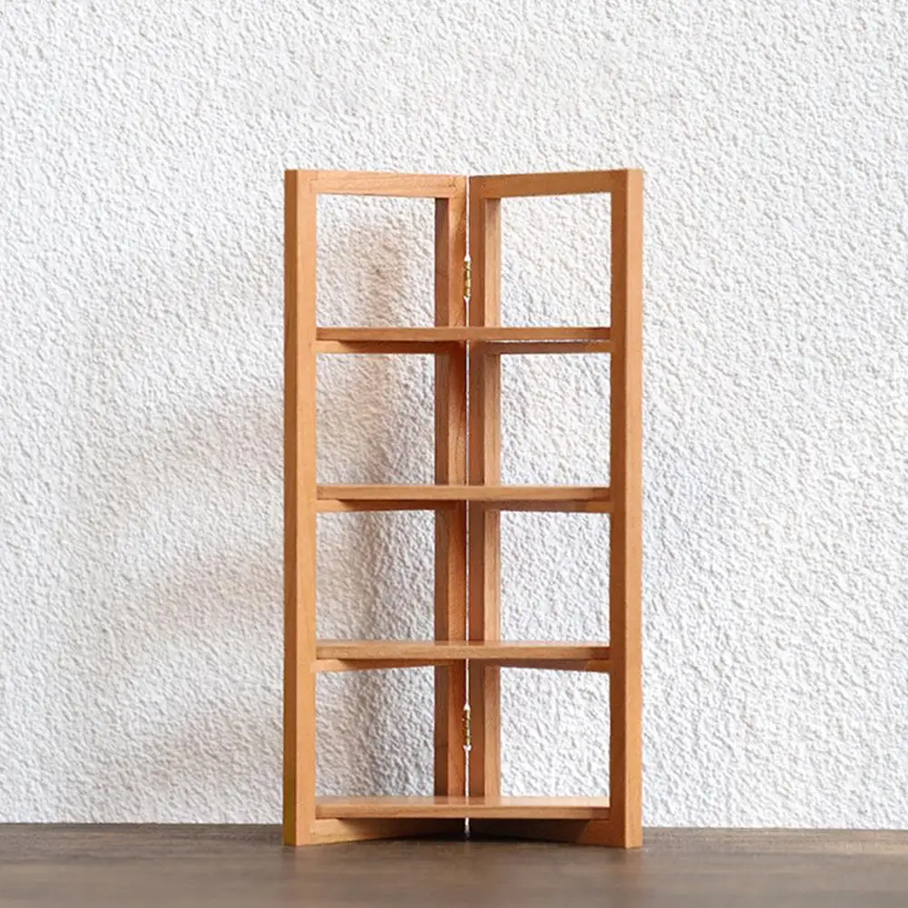 

Dollhouse Shelf Dollhouse Room Decor Charming Dollhouse Furniture Miniature Wooden Storage Racks Classic Display for Dollhouse