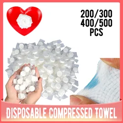 200/300/400/500pcs Portable Compressed Towel Disposable Face Cleaning Soft Compressed Hand Wipe Towel Non-Woven Makeup Wipes