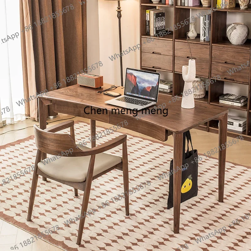 A139 North American black walnut all-solid wood computer desk modern simple home study office writing desk