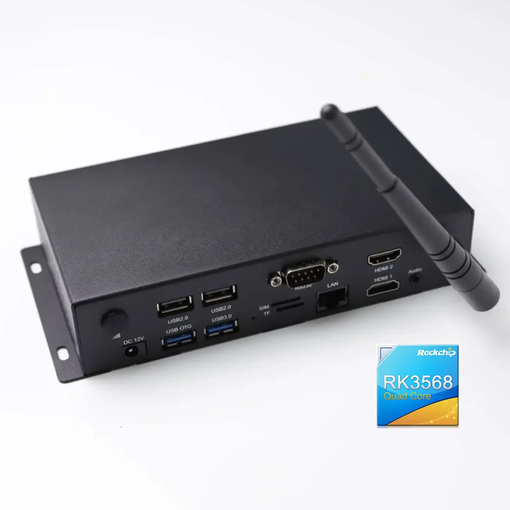 AI Box Android 11 Dual HD Screens Support Industrial Mini Computer Android RS232 Desktop Industrial IOT Box