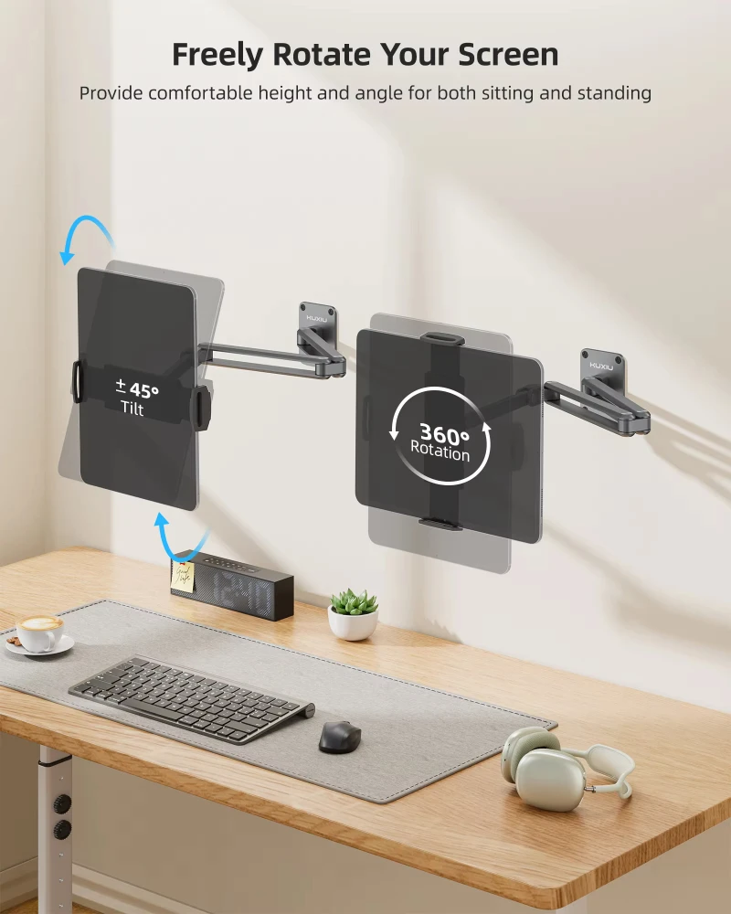 Tablet bracket ipad wall bracket bedside desktop lazy man telescopic adjustable wall-mounted support bracket fixed bracket canti