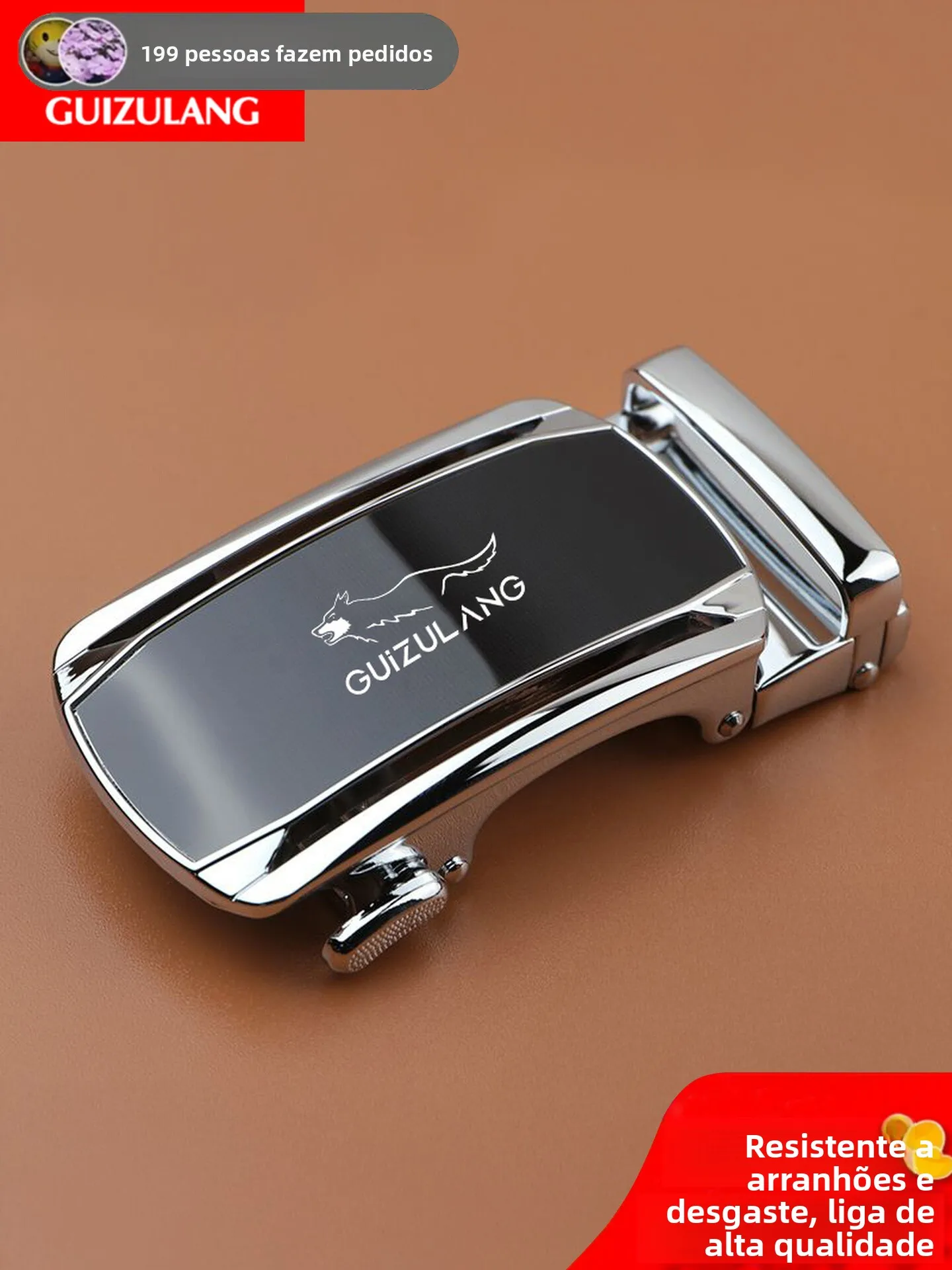 ハイエンド合金ベルトバックル男性用自動クラスプウエストベルトアクセサリーパンツヘッド男性スタイルビジネスフォーマルウルフ