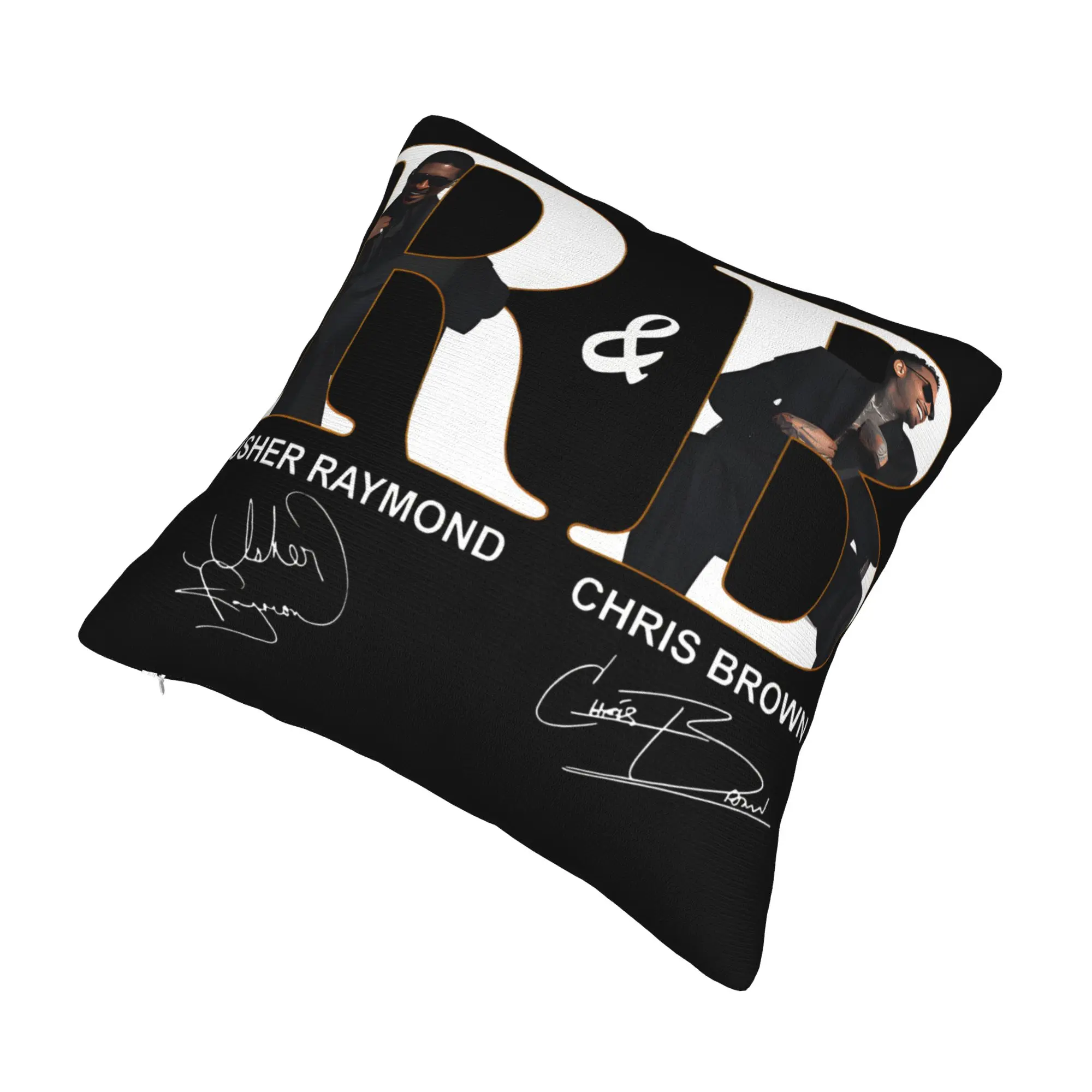 Chris Brown Usher R&B Tour 2026 Pillowcase Merchandise Soft Cushion Cover Decorations  Pillow Case Cover Home Multi Size