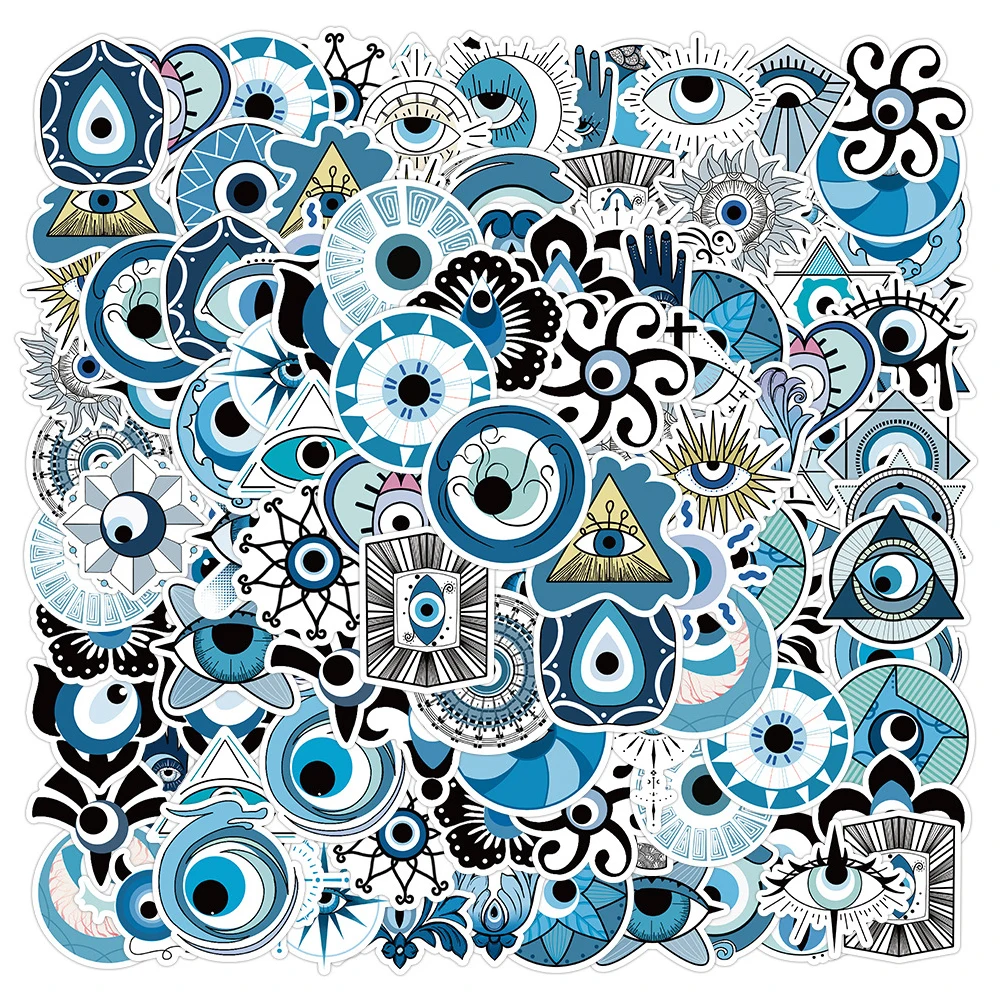 10/30/50pcs New Turkish Evil Eye Graffiti Stickers Skateboard Laptop Motorcycle Album Car Luggage Cool Waterproof Sticker Toy