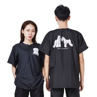 Ropa de aseo para mascotas, ropa de trabajo impermeable para tiendas de mascotas, camisetas de manga corta, bata de peluquero antiestática Y0519
