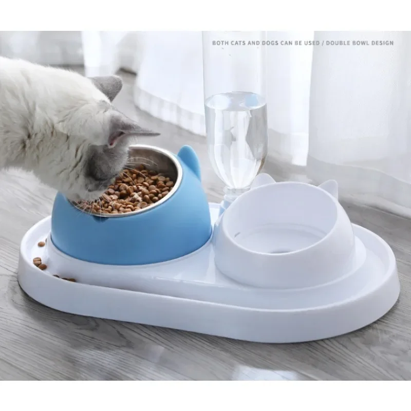 

Pet automatic drinking water feeder stainless steel dog bowl cat bowl cat drinking water artifact dog basin