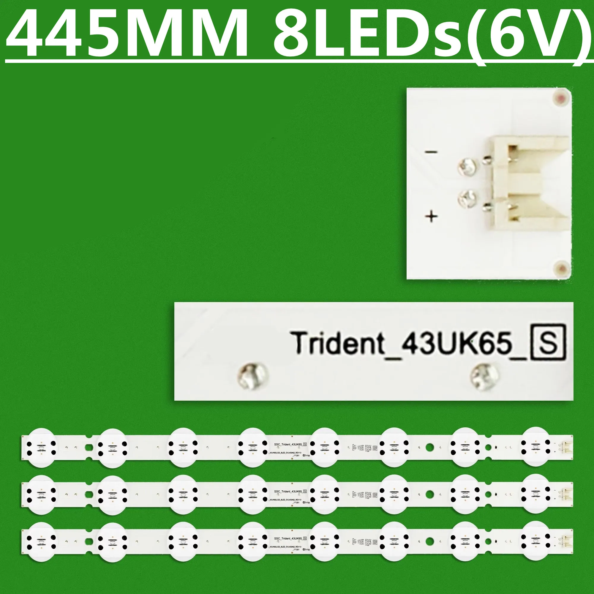 

LED Backlight Strip For 43UK65 AGM76191801 43UK6500PLB 43UK6510PSF 43UK6520PSA 43UK6750 HV430QUB-N4A HC430DQN-ABUR2-914X