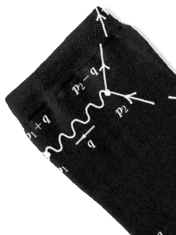 Feynman diagram dark version Socks tennis winter thermal Male Socks Women's