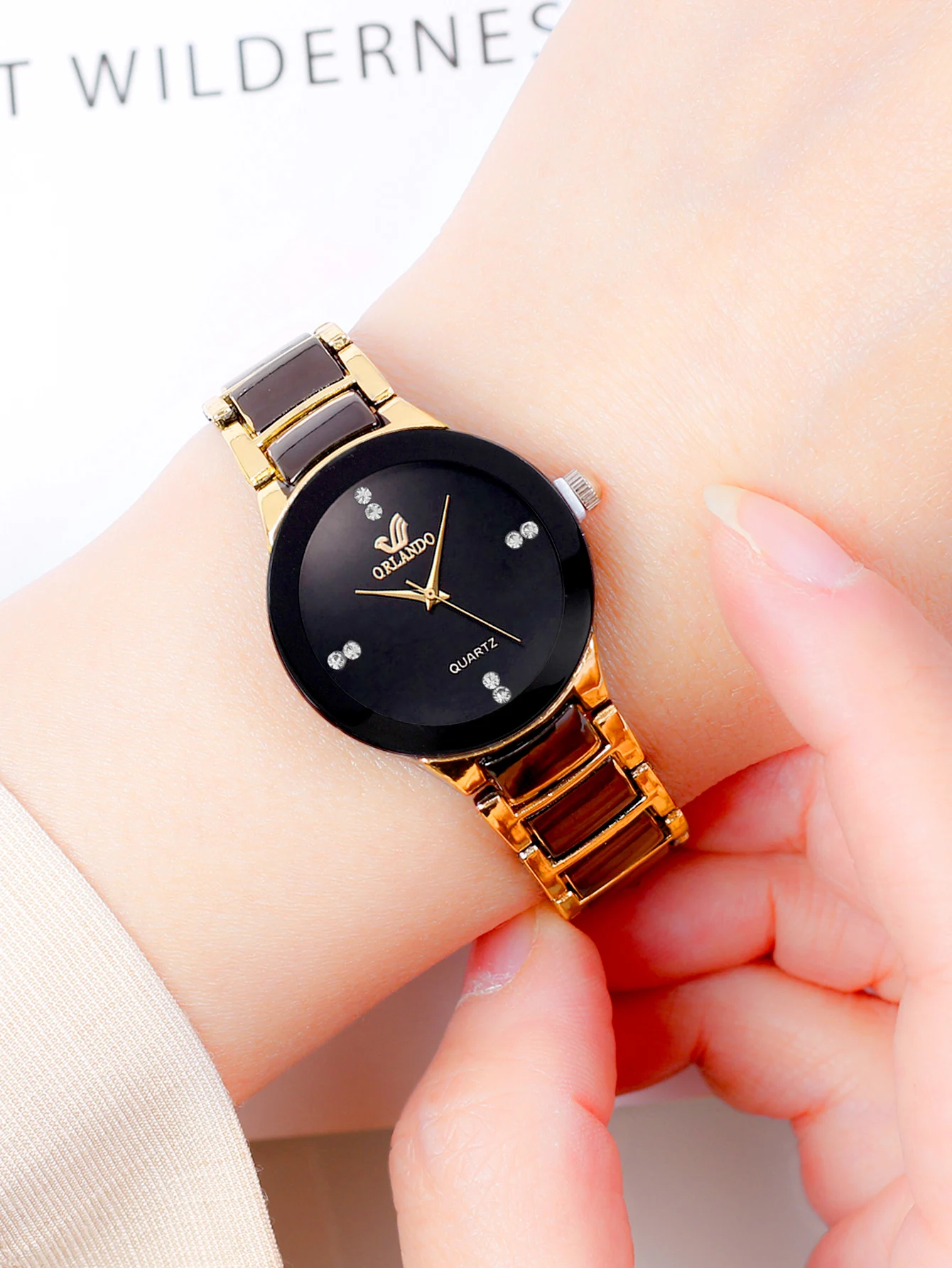 4pcs minimalist business steel strip quartz watch paired with a heart two in one necklace couple watch set