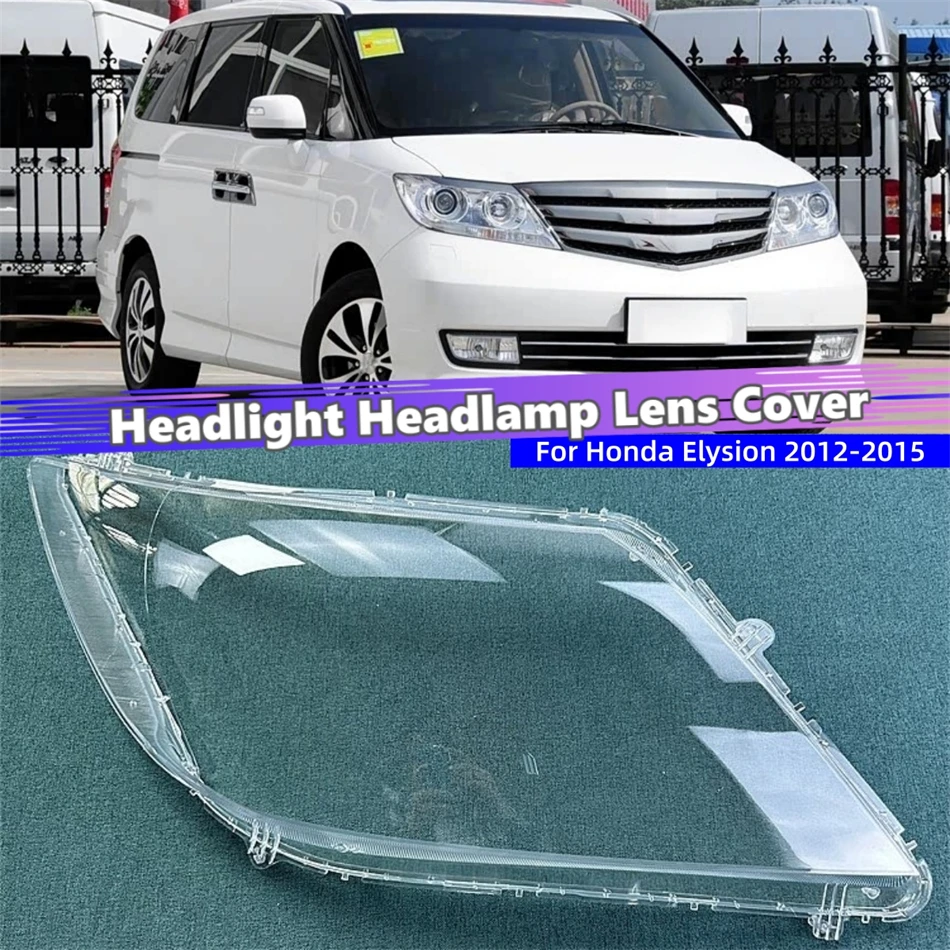 For Honda Elysion 2012 2013 2014 2015 Automotive Accessories Polycarbonate High Gloss Fully Transparent Headlight Rubber Cover