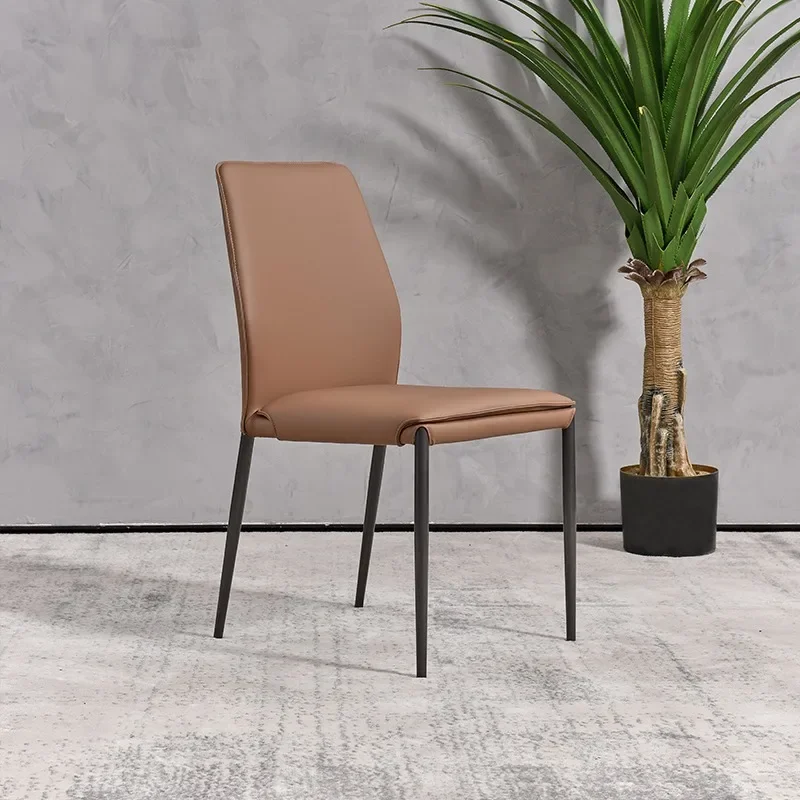 

Italian minimalist light luxury dining chairs, simple home modern dining chairs, modern leather chairs, high-end Internet