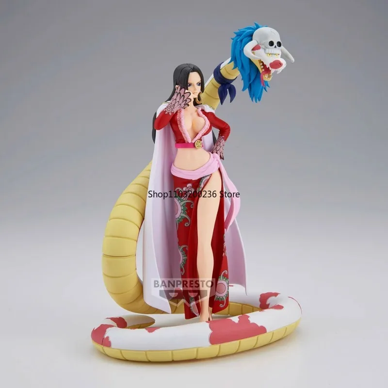 Bandai Original DXF EXTRA+ ONE PIECE Boa·Hancock Anime Action Figure Desktop Ornaments Cartoon Figures Model