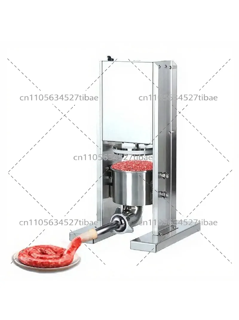 Foot-Operated Stainless Steel Commercial Sausage Filler, Electric Sausage Stuffer for Canteen Kitchen Use