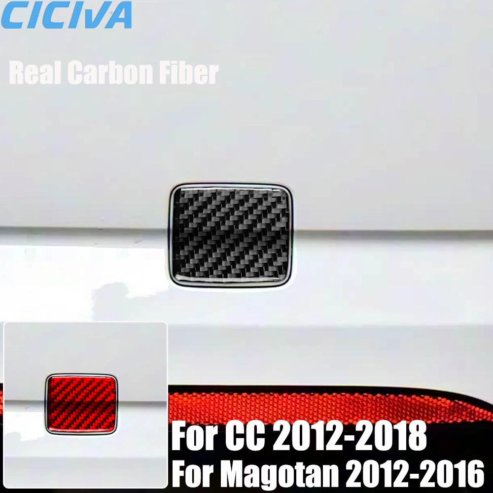 Real Carbon Fiber Car Accessories Rear Tow Hook Trim Cover Soft Sticker For Volkswagen CC 2012-2018 For Magotan 2012-2016