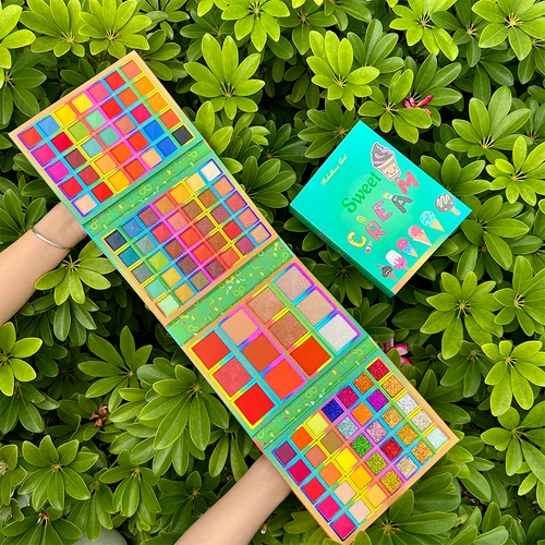 Imagen 1 del producto Paleta de sombra de ojos de alto pigmento de lujo, juego de maquillaje con colorete, 117 colores, cosméticos para ojos DIY, brillo brillante para ojos encantadores