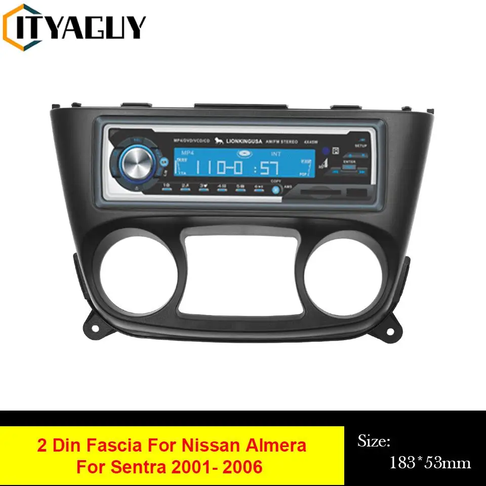 1 Din Car Radio Fascia For NISSAN Almera N16 Sentra 2000-2006 Radio Surround Frame Panel Mount Dash Installation Bezel