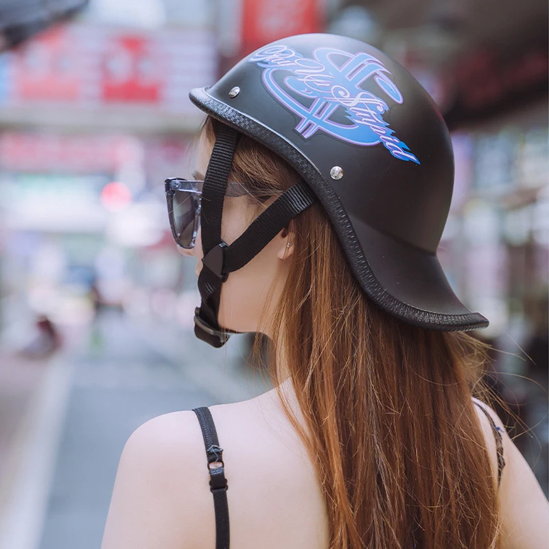 

New Motorcycle Helmet Open Face Retro Adjustable Half Helmet Motorbike Helmet Motorcycle Racing Off Road Helmet Casco Moto Capac