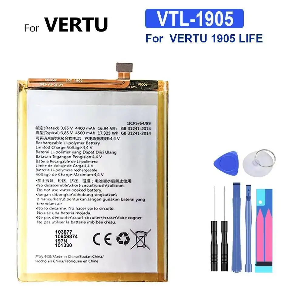 

For Vertu 1905 Life Vtl-1905 4500Mah Mobile Phone Battery Fast Charging