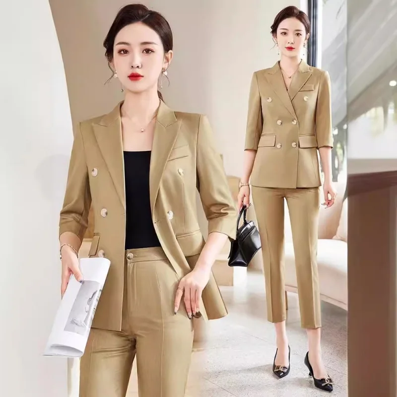 

Women's Suit Jacket2024Spring and Autumn New Temperament Goddess Style Fashion High-End Work Clothes Professional Tailored Suit