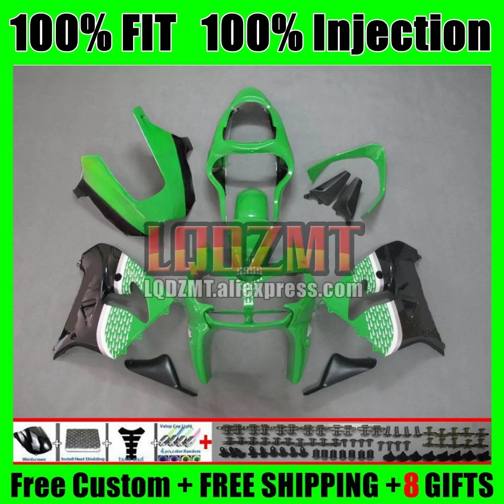 Factory Green Body For KAWASAKI NINJA ZX 9R ZX900 ZX-9R ZX9R 02 03 57No.22 ZX9 R ZX 9 R 900 CC 900CC 2002 2003 Injection Fairing