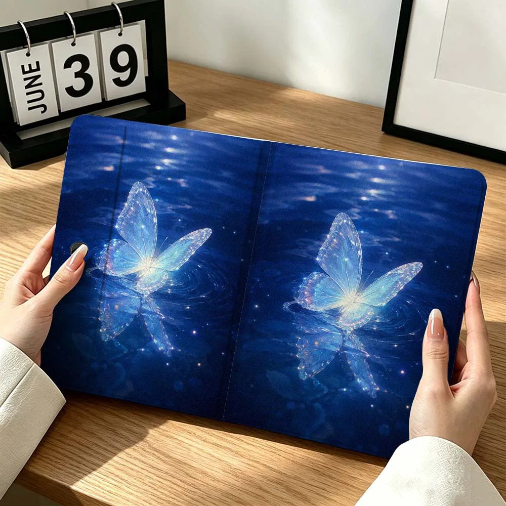 Blue Butterfly Water Ripple For OPPO VIVO IQOO OnePlus Realme Infinix Pad Pro 13 12.1 11.61 11.4 11 inch Tablet Case Gift
