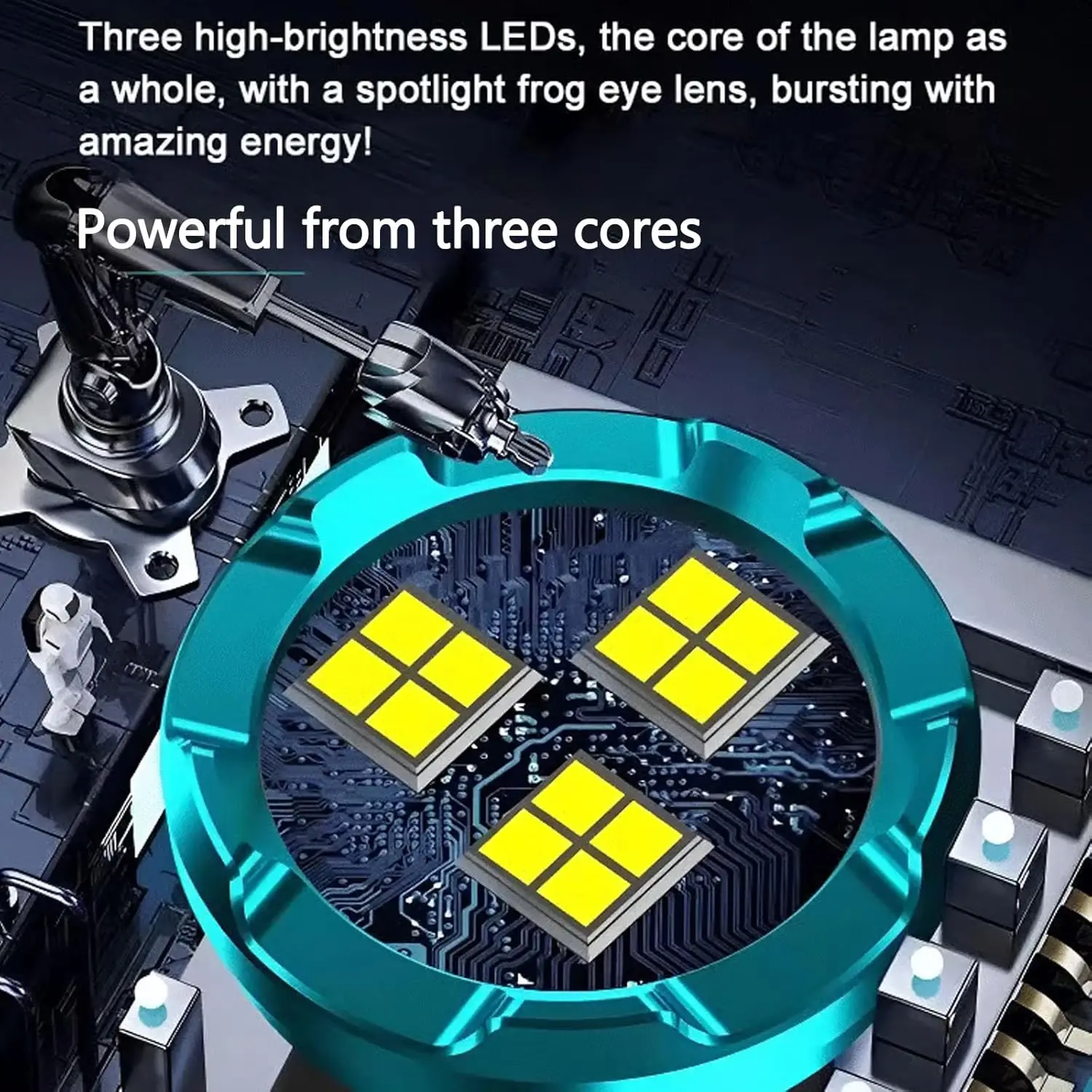 High Strong Power Tactical Flashlight 3LED Mini Keychain Torch USB Rechargeable Outdoor Waterproof Camping Lantern with Cap Clip view 2