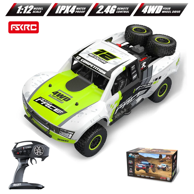 Professionele Borstelloze Vaste Snelheid Cruise Off Road RC Truck 1:12 50 KM/H Onafhankelijke Schorsing 4WD Hoge Snelheid Afstandsbediening Auto