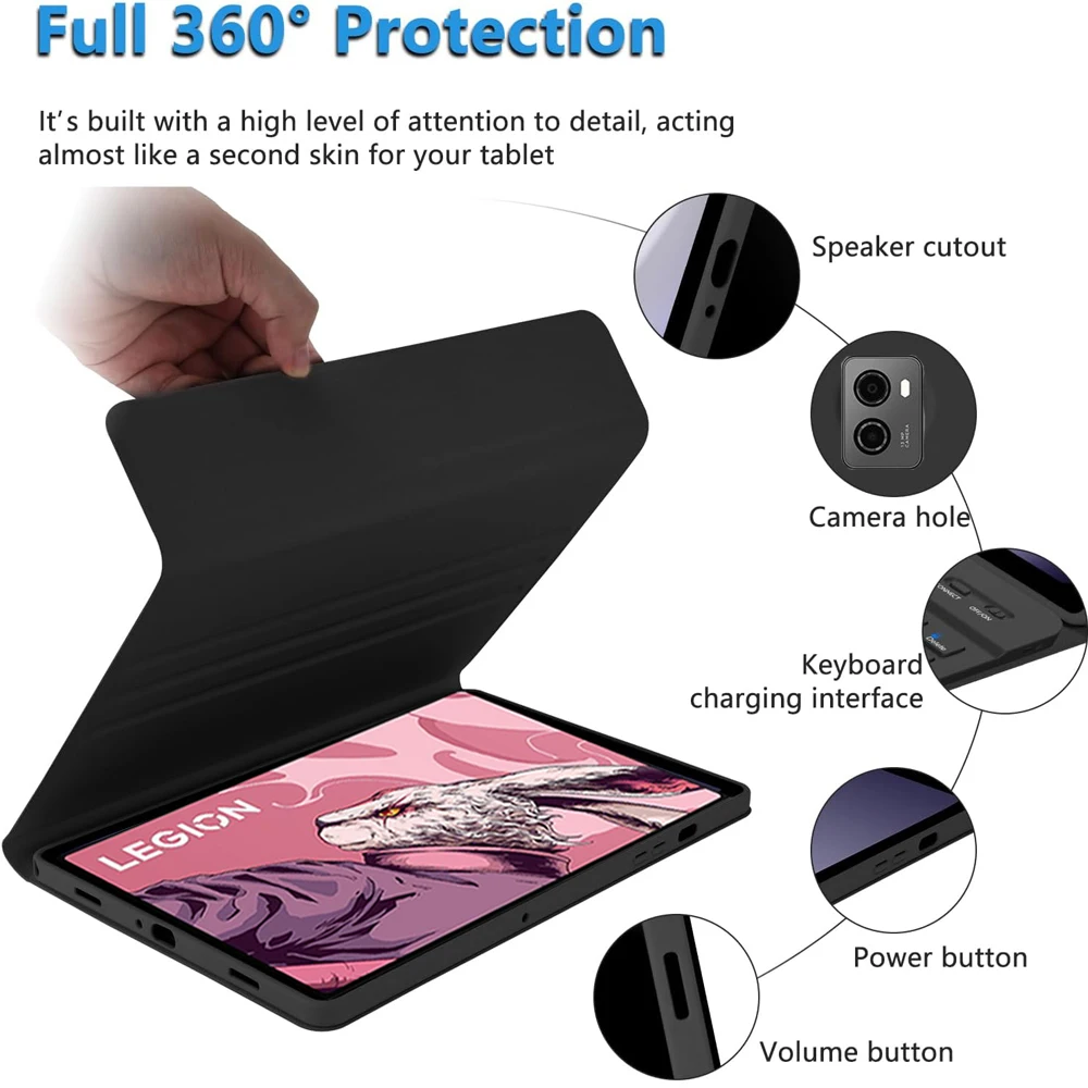 حافظة Lenovo LEGION Y700 2nd Gen 2023 لـ Y700 /3rd /4th Gen 2025 8.8 "غطاء محطة ذكية للوحة المفاتيح بلوتوث قابل للإزالة #4