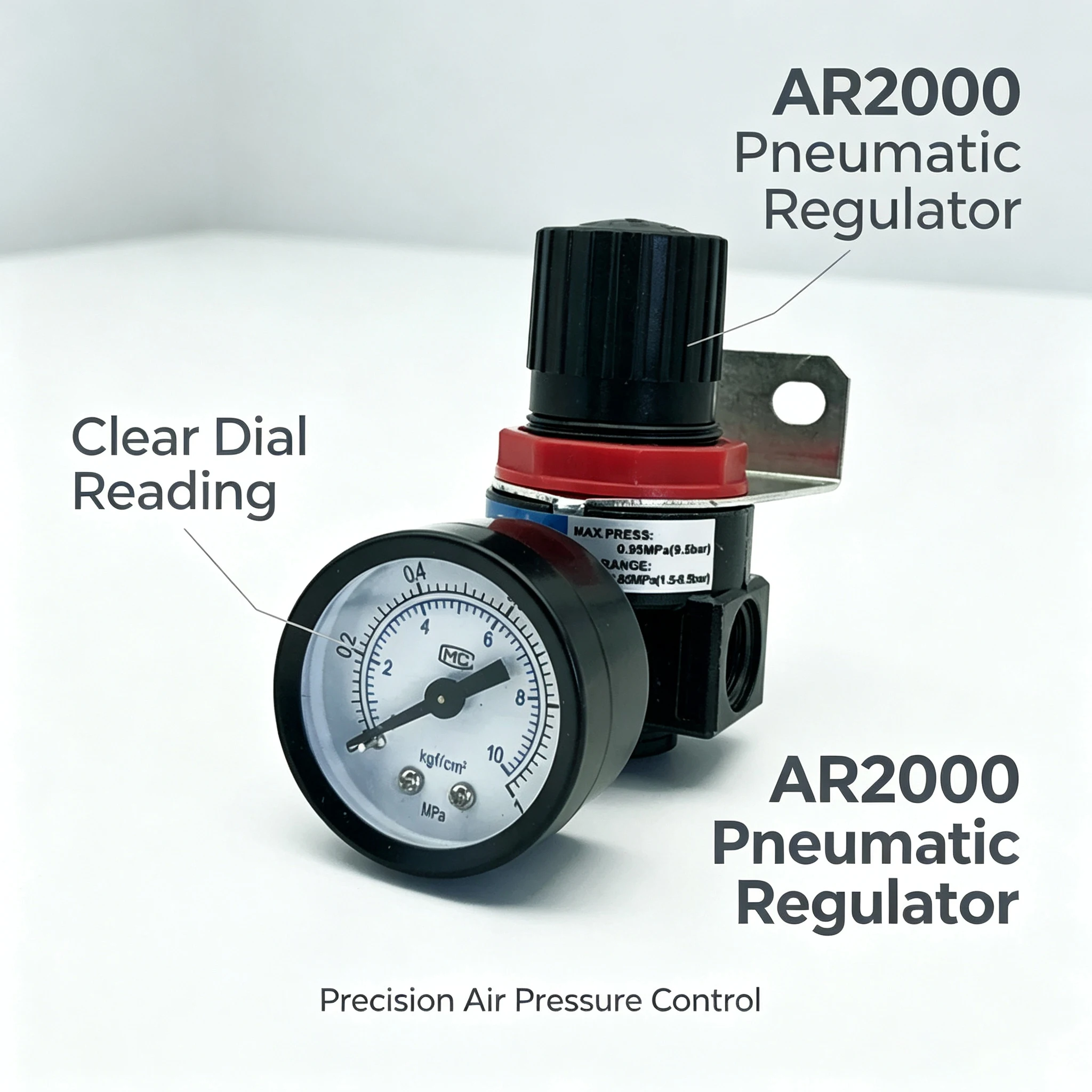 1pc AR2000 G1/4'' Pneumatic mini air pressure regulator air treatment units Factory Wholesale Good Quality BSPT Valve
