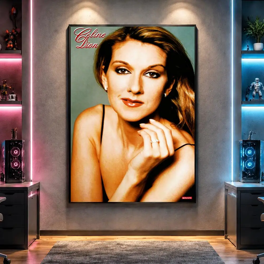 Music-Canadian Legendary Pop Superstar Celine Dion Poster Wall Art Bedroom Living Room Dorm Bar Cafe Gym Studio Home Decor Gifts