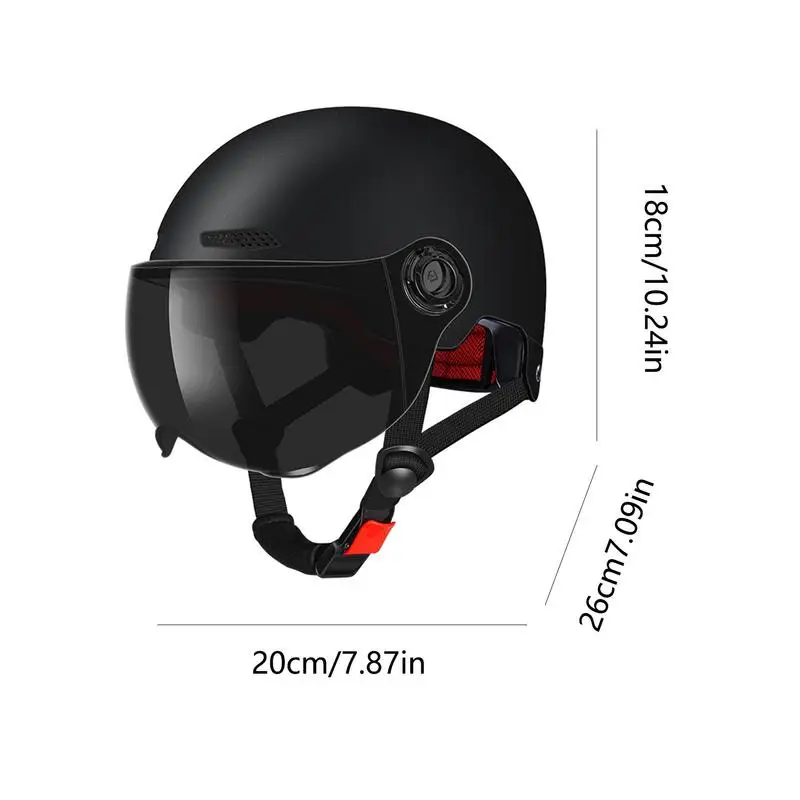 Cascos de motocicleta con gafas, visera, casco de ciclomotor, Scooter Eléctrico para hombres y mujeres, cascos de bicicleta ligeros