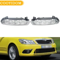 For Skoda Octavia A5 A6 RS 2009 2010 2011 2012 2013 Car LED DRL Fog Lights Fog lamp Headlight Daytime Running Light Z0941068
