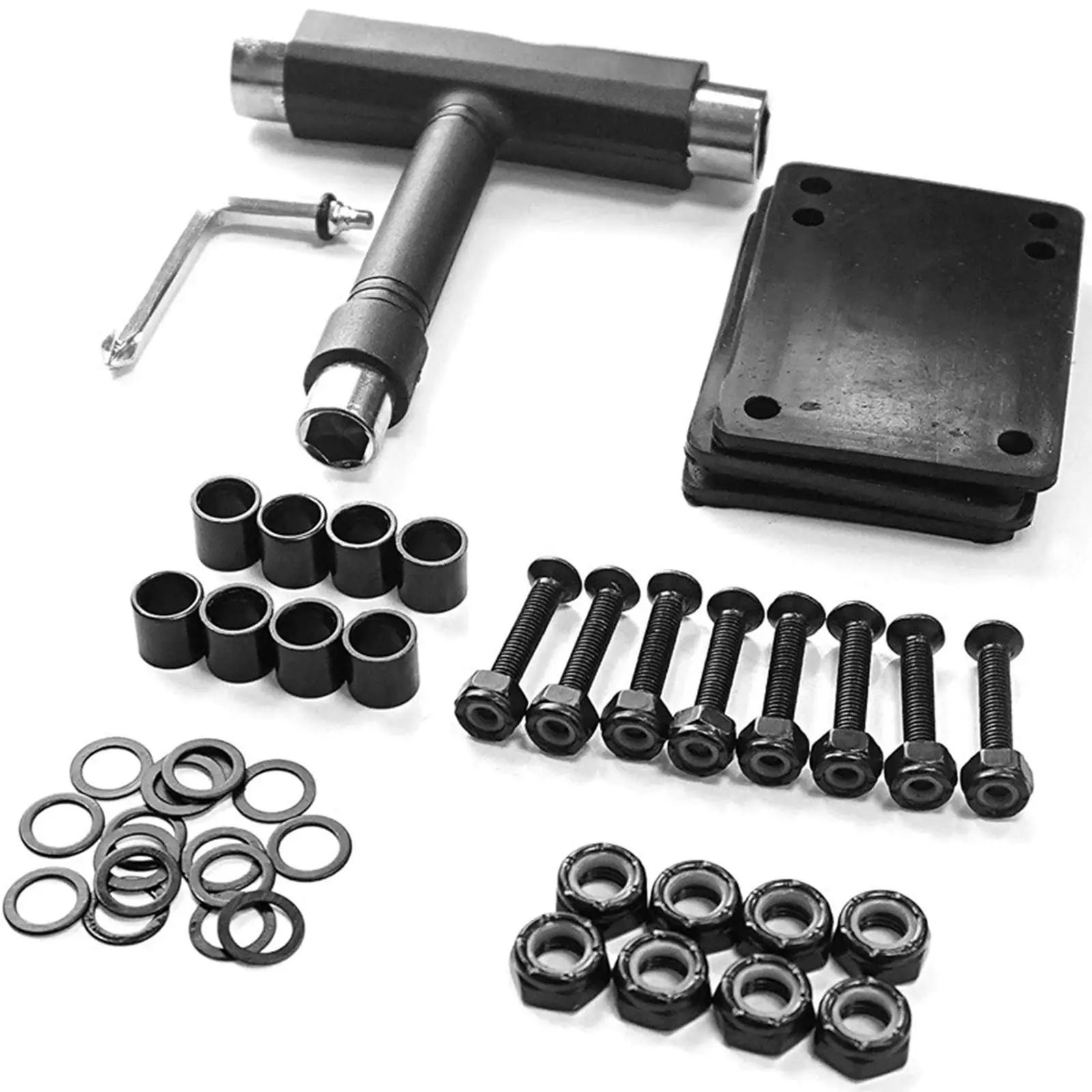Skateboard Wheels Set Skateboard Pads Skateboard Tool for Skateboard Durable