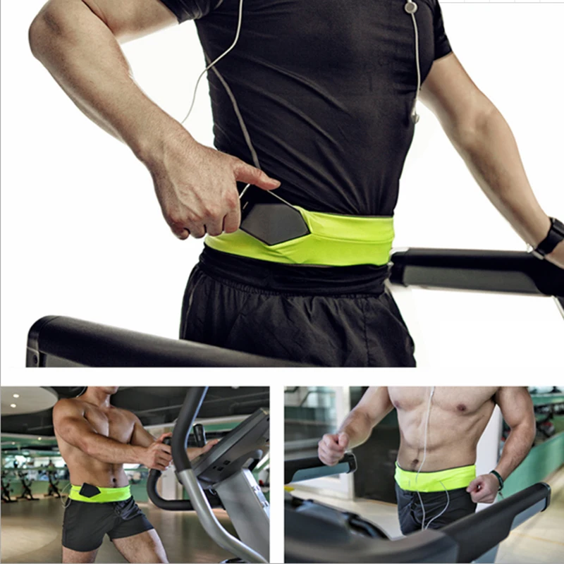 Invisible Gym Running Waist Bag Lightweight Marathon Yoga Belt Fanny Pack 7 inch Zipper Pocket Fitness Sport Phone Pouch