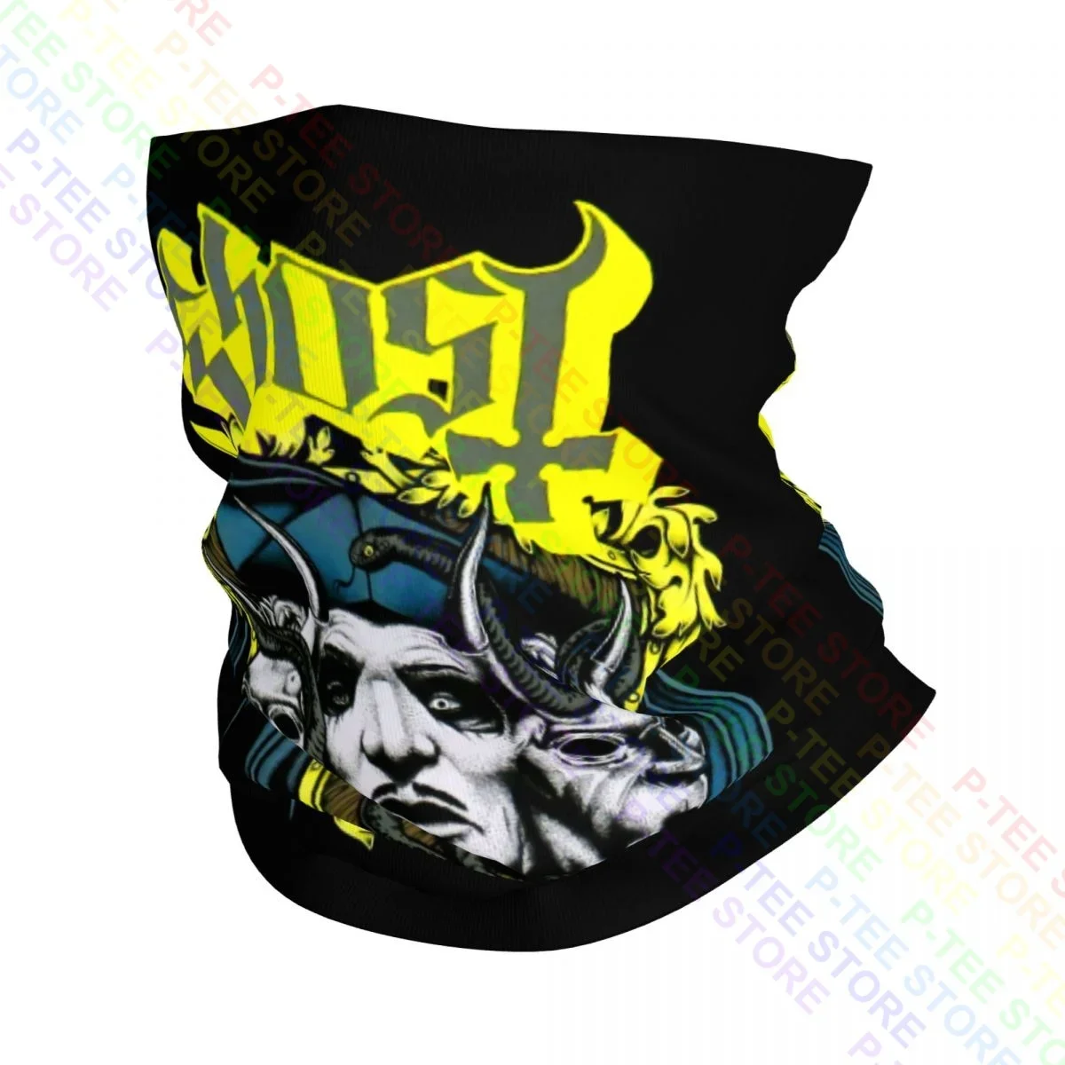 Ghost Heavy Metal Rock Band Concert Tour Papa Gothic Logo Neck Gaiter Bandana Scarf Face Mask Soft