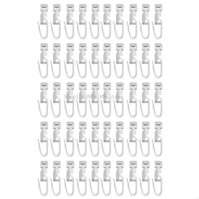 

Pack Of 50 Curtain Gliders with Hook For Smooth Sliding In Tracks For Home And Office Use