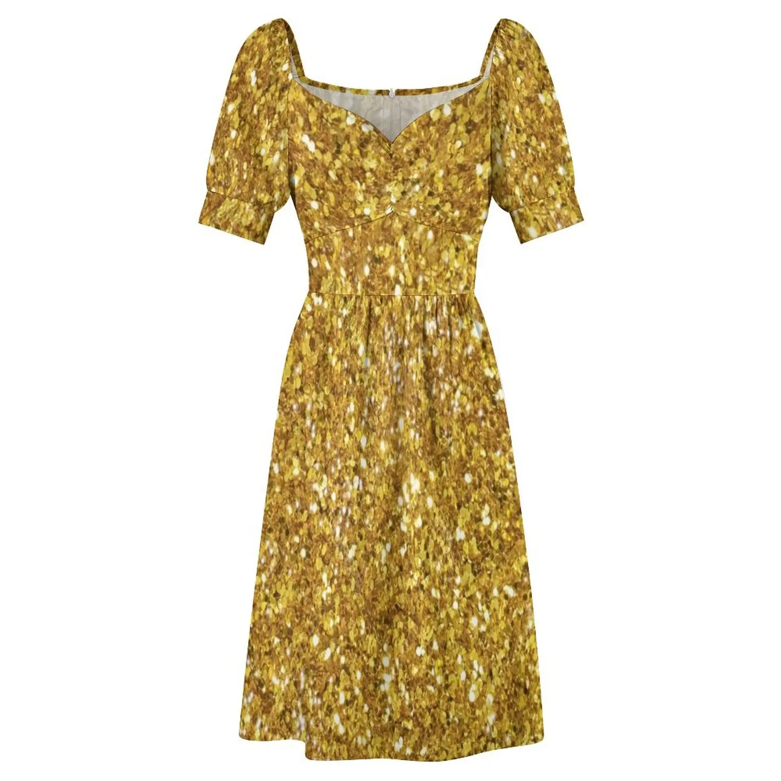 Gold glittering sparking sequins pattern Dress dresses for prom luxury dress