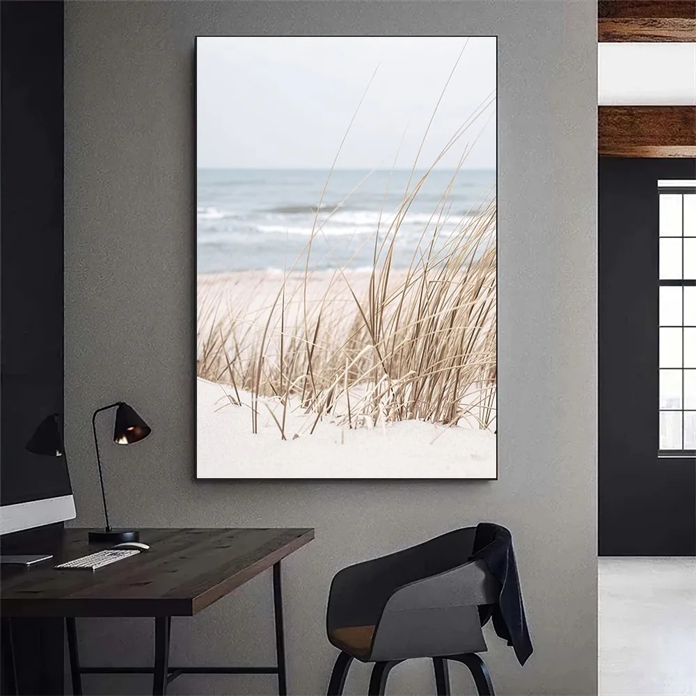 Beach Sea Ocean Poster Gallery Prints Self Adhesive Home Decor Decoration Wall Decals Living Room Sticker