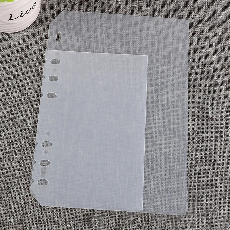 5pcs A5 A6 A7 B5 A4 Loose-Leaf Divider Baffle PP Transparent Matte Protecting Inner Paper Spacer Organizer Separator Board Pages