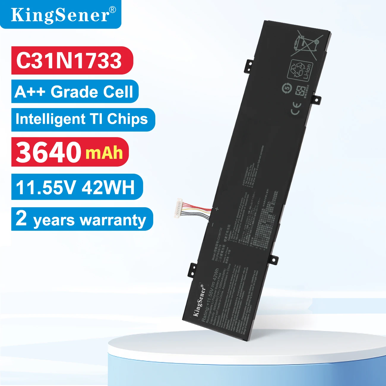 KingSener C31N1733 Laptop Battery for ASUS VivoBook TP412FA TP412UA Series Notebook TP412UA-EC098T TP412UA-EC060T TP412UA-EC123T