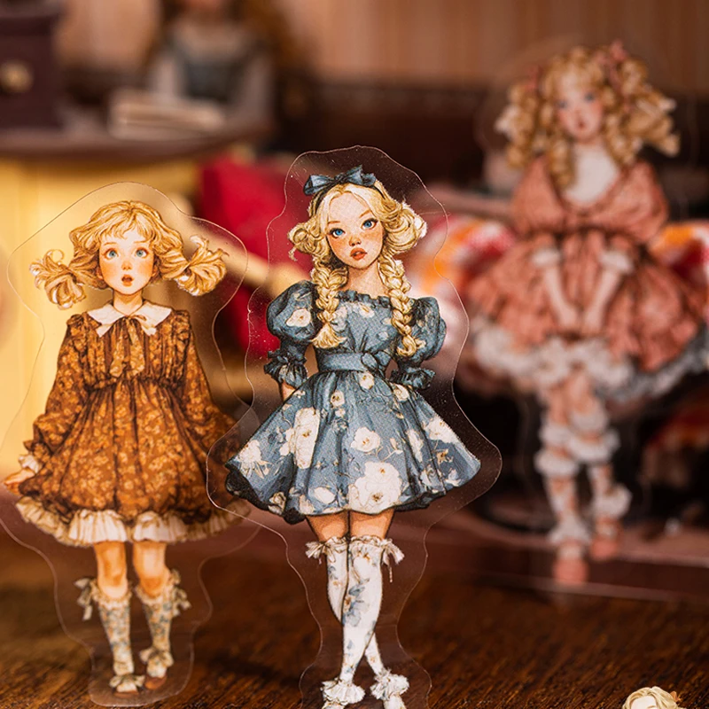 

Набор из 4 пакетов наклеек «Милая Лолита» для девочек, в викторианском стиле, с детализированными дизайнами для скрапбукинга, дневников и поделок