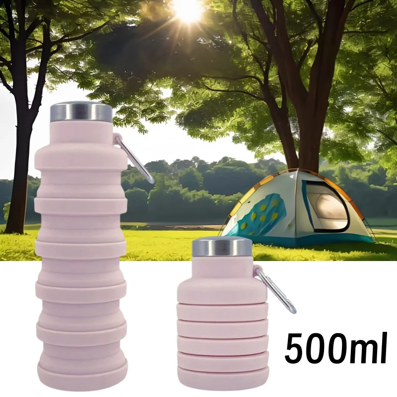 

New Portable Silicone Water Bottle Retractable Folding Coffee Bottle Cups E Outdoor Travel Tools Collapsible Sport Bottles
