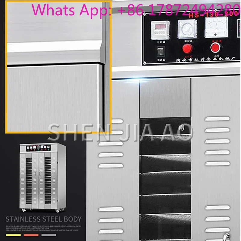 40-layers Food Dehydrator Commercial Dried Fruit Machine Stainless Steel Multi-function Meat Tea Pepper Vegetables Food Dryer